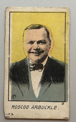 ORIGINAL 1920S ROSCOE FATTY ARBUCKLE ACTOR STRIP CARD - RARE
