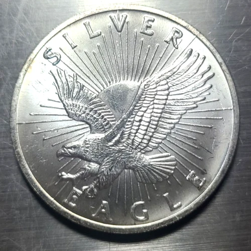 One Troy Ounce Silver Bullion Sunshine Minting Silver Eagle .999 Fine Silver