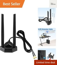 Dual Band WiFi Antenna 2.4GHz 5GHz RP-SMA WiFi Antennae with 6.5ft Extension ...