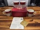 Lenox For The Holidays Red Border Accent Mugs Set of 4 – NOS 2009 w/ Box — photo 1