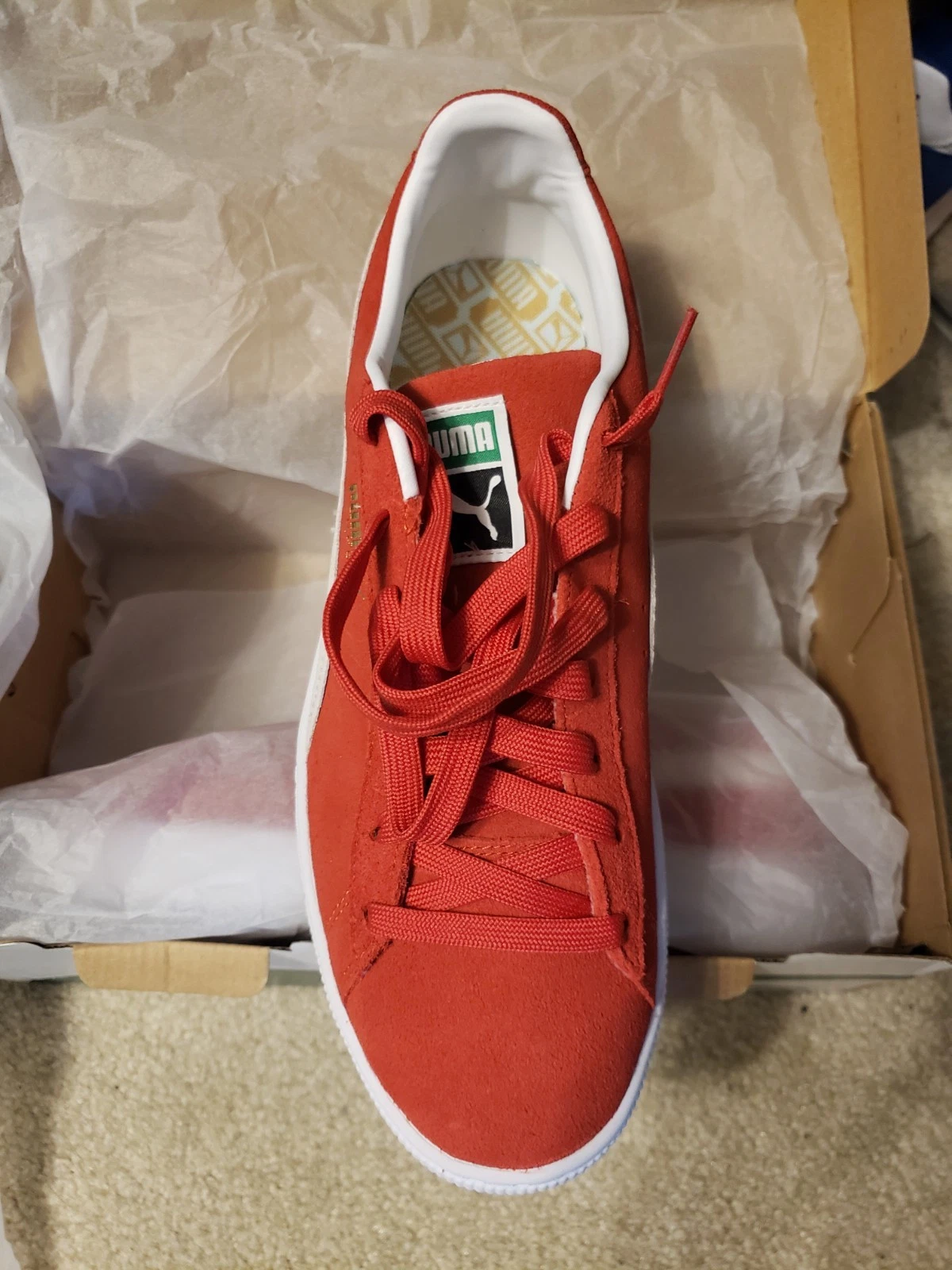 Sneakers PUMA uomo scamosciate classiche XXI rosso alto rischio taglia US 10 374915 02