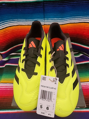 Adidas Predator Club FxG IG7757 Solar Yellow & Solar Red Men s 5 Women s 6