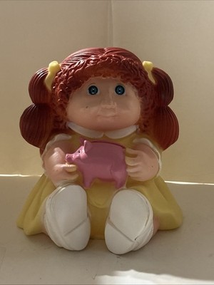 Cabbage Patch Kids Yellow Dress Bank 1983 Vintage Redhead Cute Decor Kids Girl