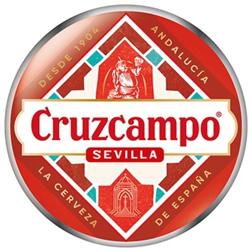 2x Cruzcampo Chalice Beer Glass Goblet One Pint 20oz Nucleated New 2024 CE M24 - Picture 15 of 16