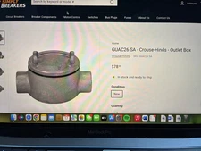 ABB electrical waterproof conduit outlet box with cover; part #: GUAC26 SA