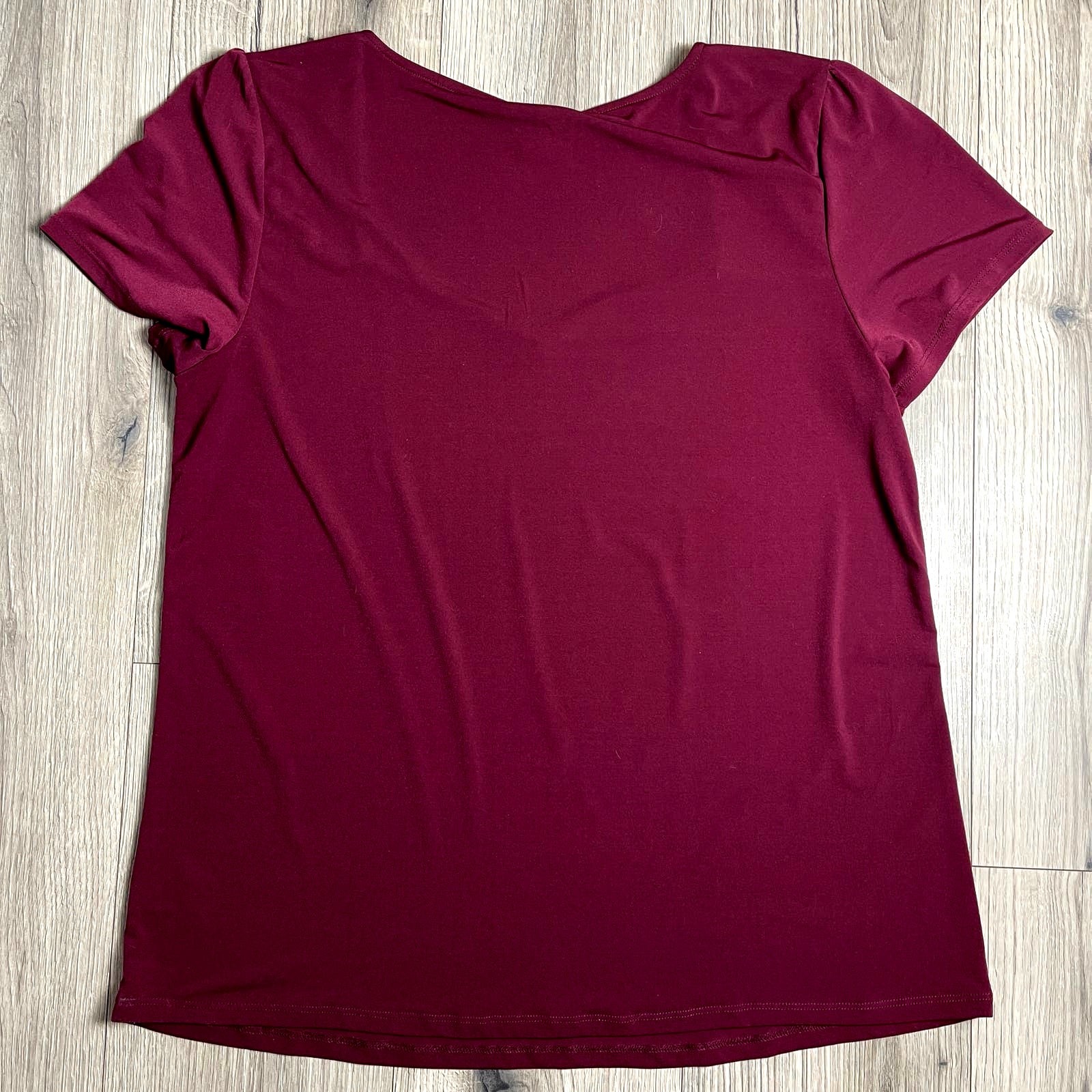 Torrid Solid Maroon Stretch Top Polyester/Spandex… - image 2
