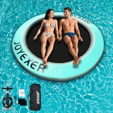 8FT Sunchill Heavy-Duty Float Ring, Inflatable Pool Dock, Hammock for Lake