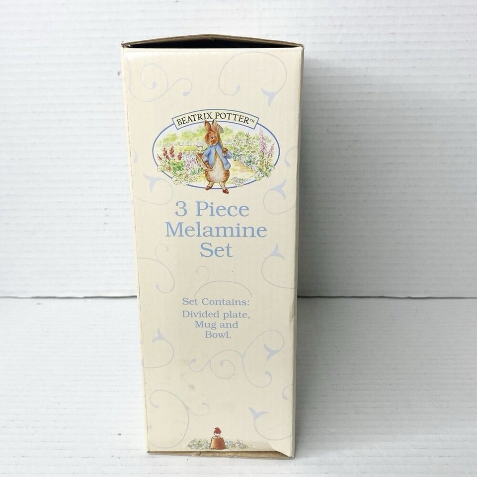 Beatrix Potter Peter Rabbit and Friends 3 Piece Children's Melamine Set ...