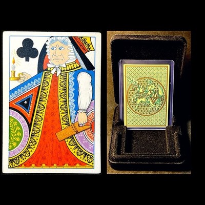 1879 High Grade Tiffany & Co Jewelry Icon Harlequin Queen Court Playing Card