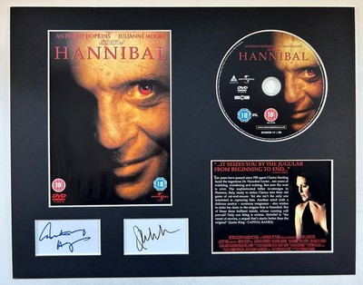 HANNIBAL - Signierter Reprint - ANTHONY HOPKINS - JULIANNE MOORE - DVD Film Display