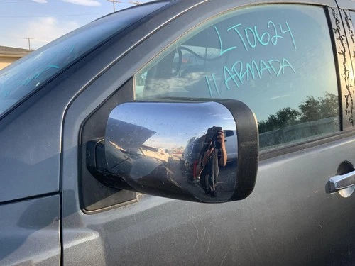 2011 Nissan Armada CHROME Driver Door Mirror OEM