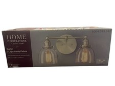Home Decorators Collection 2 Light Vanity Fixture Evelyn Brushed Nickel Finish