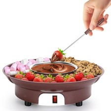Fondue Topf mit Abnehmbarem Servierbrett Zum Erhitzen von Saucen Und Schokolade