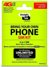 - Bring Your Own Phone CDMA 3-In-1 Sim Card Kit 4G LTE - Verizon Compatible