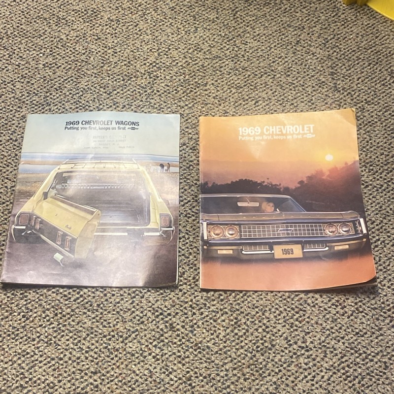 1969 Chevy Impala Brochure plus Chevrolet Wagons Brochure's 1969 Chevy