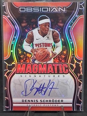 2024-25 Panini Obsidian Dennis Schröder MAGMATIC SIGNATURES AUTO Limited /149