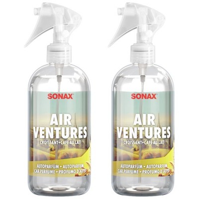 Sonax Autoparfüm Lufterfrischer 2x 300ml AirVentures Croissant+Café au Lait