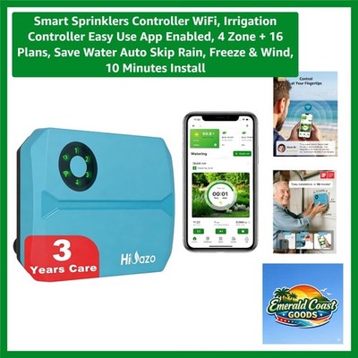 Intelligent WiFi Irrigation System - 16 Custom Plans, Weather Smart Control