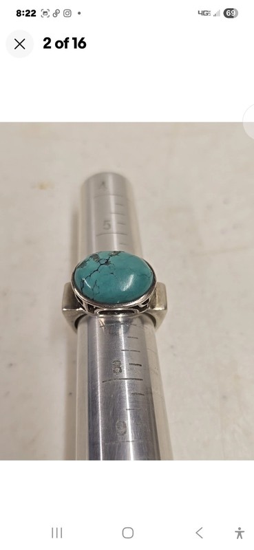 Vintage Sterling Silver Silpada Turquoise Ring Size 6.5, 9g