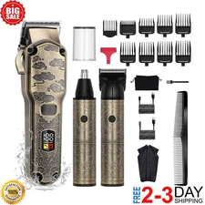 Professional Hair Clippers for Men, Cordless Barber Clippers and Trimmer Set