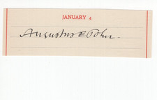 Augustus John (1878-1961) Signed Birthday Clip / Autographed Welsh Artist