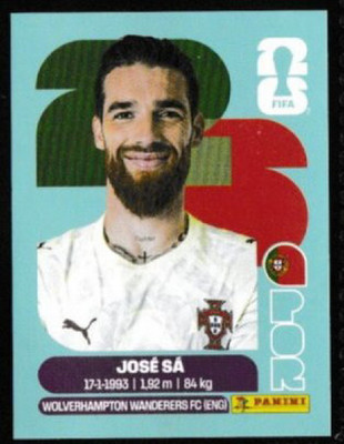 2026 Panini World Jose Sa Wolverhampton Wanderers Sticker #POR 3 KOSTENLOSER VERSAND