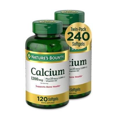 Nature's Bounty Calcium 1200 mg with Vitamin D3 - Bone Health 240 Count