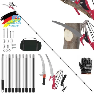 Hochentaster Säge mit 10 teiligem Teleskopstiel und zwei Sägeblättern Set - Bild 1 von 4