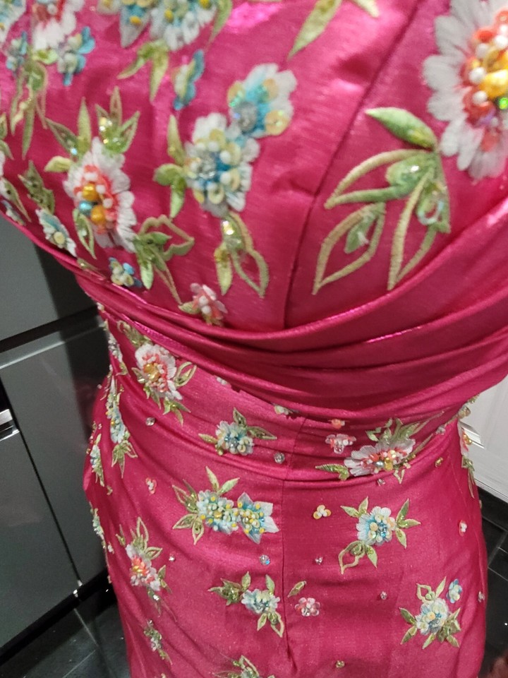 Ginnis Fashion Fushia Pink Strapless Prom/Wedding Guest/Formal Dress