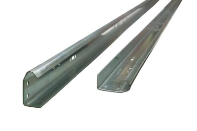 Pair of 2'' Vertical Track for 7' Garage Door NO HARDWARE Tracks Measure 76'' Long