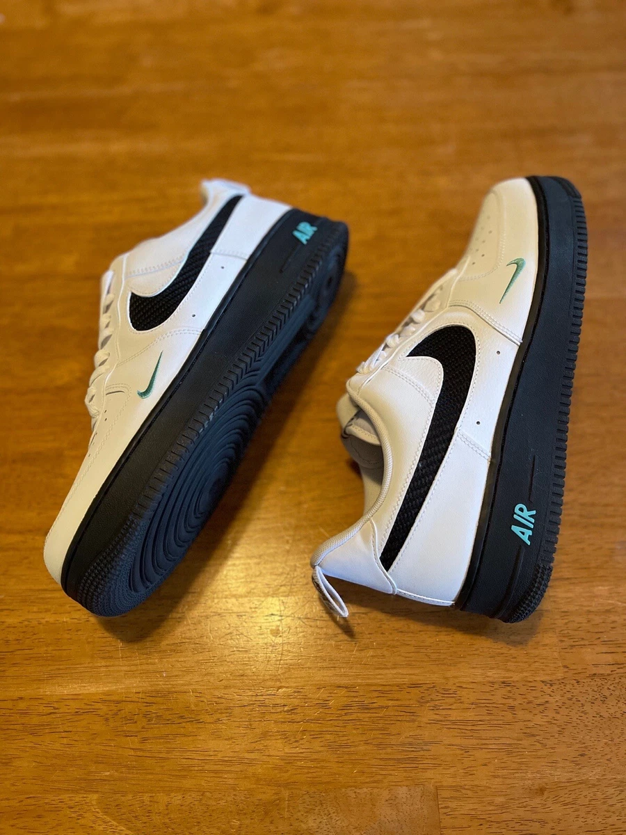 Black Nike Air Force 1 Low Appears With Teal Swooshes