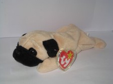 RARE PUGSLY DOG TY BEANIE BABIE WITH TAG FREE SHIPPING