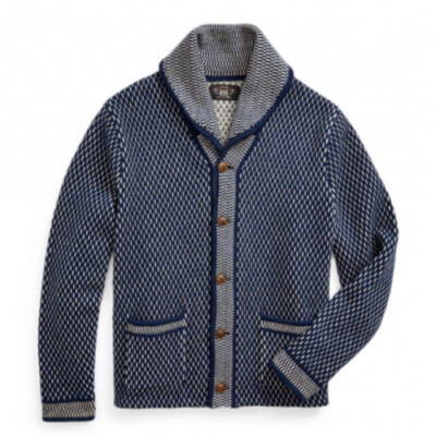 RRLインディゴカーディガンsize s ウール100% New *RRL* Indigo Wool Cotton Cardigan *S* Double RL | eBay