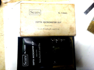 USA MADE SEARS 0-3'' DEPTH MICROMETER