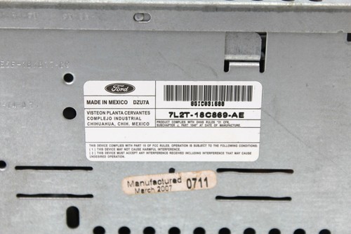 Ford DZU7A Radio CD Player OEM 7L2T-18C869-AE - Bild 5 von 7