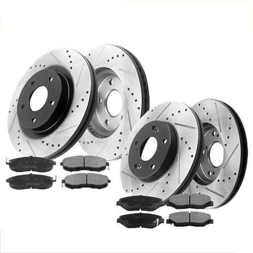 Front & Rear Brake Rotors Ceramic Pads for 2003 20042007 Honda Accord