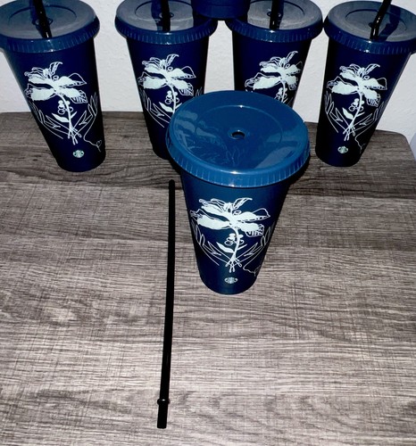 Starbucks Earth Day sorso blu sostenibile 24 oz tazza fredda Venti (1 tazza) + paglia - Foto 6 di 7