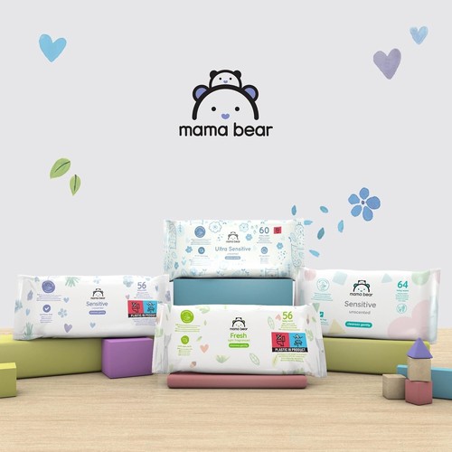 Mama Bear Sensitive Unscented Baby Wipes 336 Count (6 packs of 56) - Bild 7 von 7
