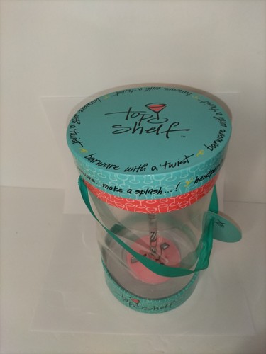 TOP SHELF BARWARE Hand-painted "JUST MARRIED HAPPILY EVER AFTER" Drinking GLASS  - Picture 3 of 8