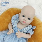 18'' Silicone Reborn Baby Blue Eyes Girl Realistic Silicone Doll Toy Gift — photo 2