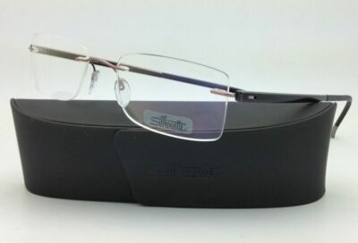 New SILHOUETTE Rimless Eyeglasses ZENLIGHT 7641 6058 52-19 Copper Brown Frames