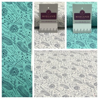 £5,99 Pusteblume bedruckt koreanisch 100 % Baumwolle Patchwork Handwerk Maske Stoff MD1421
