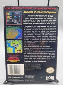 ROMANCE OF THE THREE KINGDOMS NINTENDO NES COMPLETE VIDEO GAME MANUAL POSTER CIB