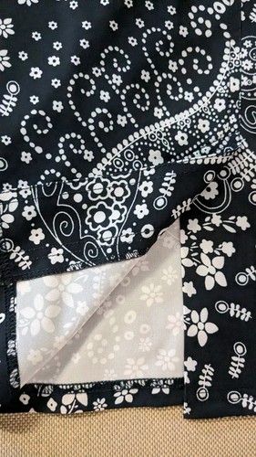 Black Pepper Ladies Skirt Sz 12 Blue Paisley Knee Length Pockets Stretch Waist - Picture 5 of 9