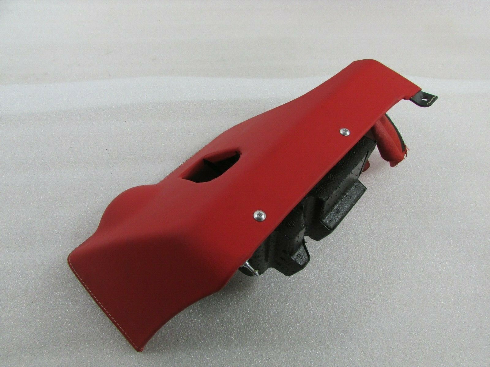 Ferrari 488, LH, Left, Lower Dash Panel, Red w/ White Stitch, Used P/N 86834200