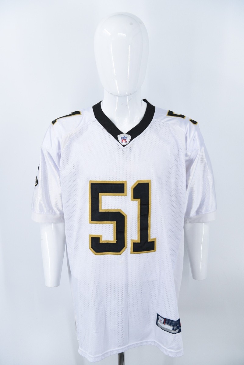New Orleans Saints JONATHAN VILMA #51 Embroidered White NFL Jersey