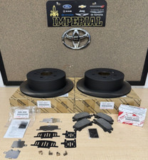 2004-2007 HIGHLANDER GENUINE OEM TOYOTA REAR BRAKE ROTORS TCMC PADS & OEM SHIMS