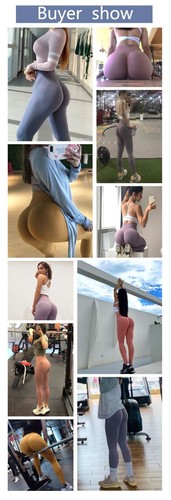 Women Scrunch Butt Lifting Leggings Anti-Cellulite High Waist Push Up Yoga Pants - Picture 9 of 40