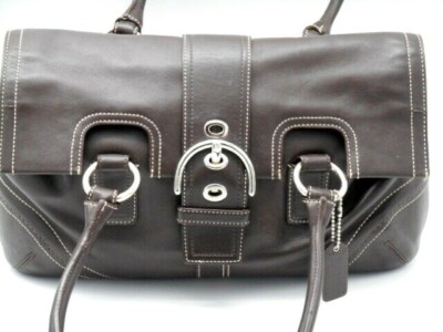 Coach Shoulder Purse Handbag Satchel Hampton No D0793-F10913 Brown 