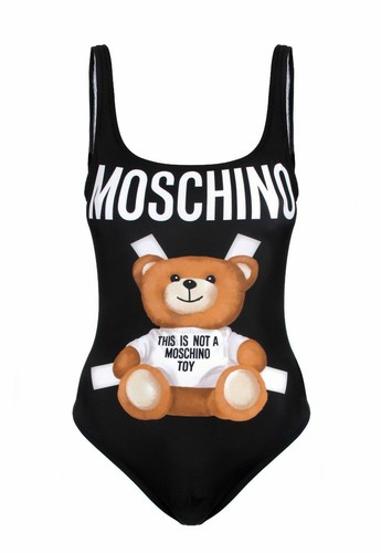Ss17 Moschino Couture Jeremy Scott Teddy Bear Paper Doll Black 1 Piece Swimsuit Ebay